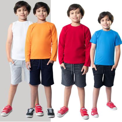Imagem de Bermuda Infantil Menino Básica Kit com 4 Masculino