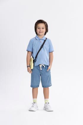 Imagem de Bermuda Infantil Menino Jeans Azul Alakazoo