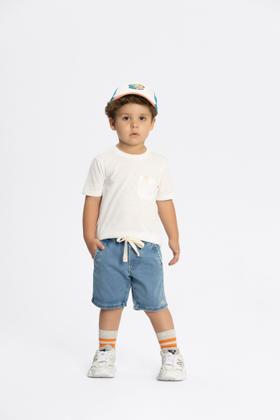 Imagem de Bermuda Infantil Menino Jeans Azul Alakazoo