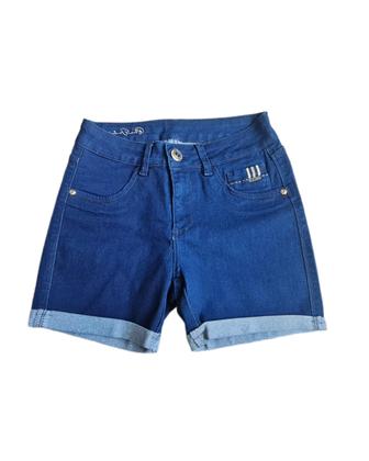 Imagem de Bermuda Jeans Feminina Com Lycra Shortinho Moda Verão Blue 3 Denim 2213