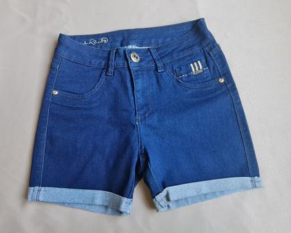 Imagem de Bermuda Jeans Feminina Com Lycra Shortinho Moda Verão Blue 3 Denim 2213