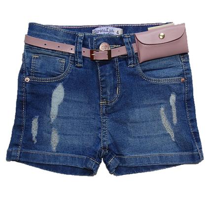 Imagem de Bermuda Jeans Infantil Menina Shorts Manabana Lindo Oferta  4 6 8 anos