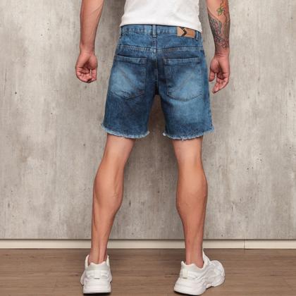 Imagem de Bermuda Jeans Masculina Curta Rasgada Casual 