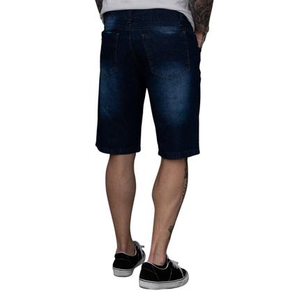 Imagem de Bermuda Jeans Masculina Rasgada Destroyed Confortável Casual