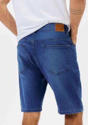 Imagem de Bermuda Jeans Masculina Reta Soft Touch
