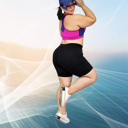 Imagem de Bermuda K2B Plus Size Com Bolso Academia Cós Alto 7cm