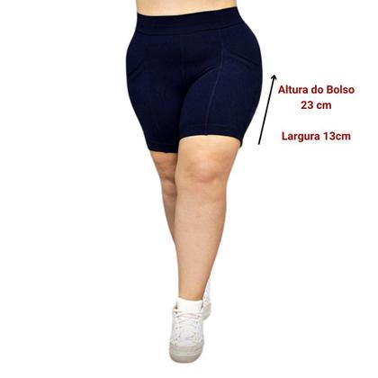 Imagem de Bermuda K2B Plus Size Com Bolso Academia Cós Alto 7cm