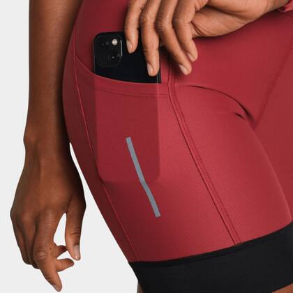 Imagem de Bermuda Lupo LSport Run 7 Pocket Feminina - Vermelho e Preto - G