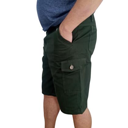 Imagem de Bermuda Masculina de Sarja Cargo com Bolsos Laterais Durabilidade e Estilo Prático