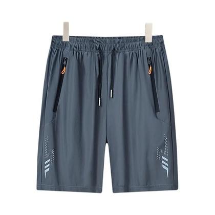 Imagem de Bermuda Masculina De Secagem Rápida Para Esportes De Verão Com Bolsos Com Zíper E Cordão, Bermuda De