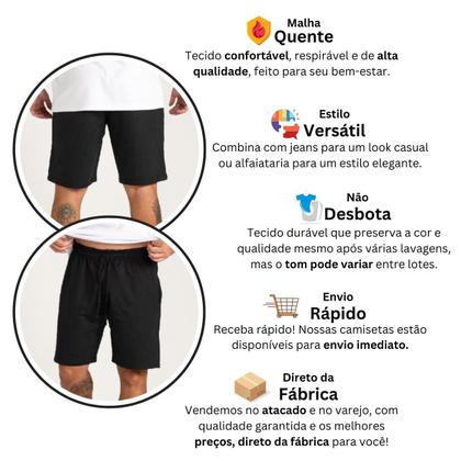 Imagem de Bermuda Masculina em Moletom Personalizada Livrii com bolso casual