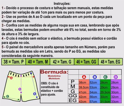 Imagem de Bermuda Masculina Moletom MXD Conceito Limitada Cores Básicas Quadriculadas