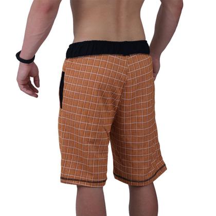 Imagem de Bermuda Masculina Moletom MXD Conceito Limitada Cores Básicas Quadriculadas