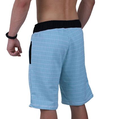 Imagem de Bermuda Masculina Moletom MXD Conceito Limitada Cores Básicas Quadriculadas