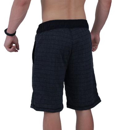 Imagem de Bermuda Masculina Moletom MXD Conceito Limitada Cores Básicas Quadriculadas