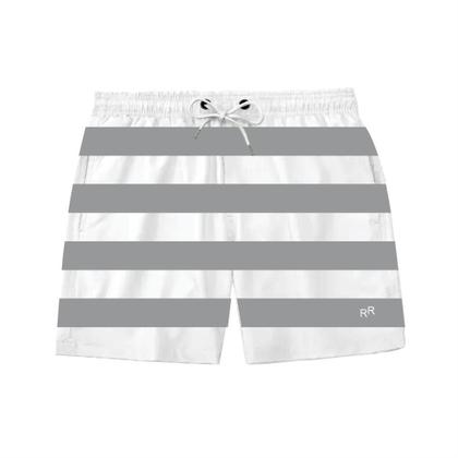 Imagem de Bermuda Masculina Short Mauricinho Praia Treino Academia Casual Com Bolso E Cordão Listras