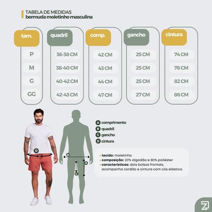 Imagem de Bermuda Masculina short Moletinho Casual Com Elástico