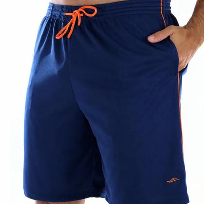 Imagem de Bermuda Masculina Shorts Premium Poliéster 2 Bolsos Azul P Elite