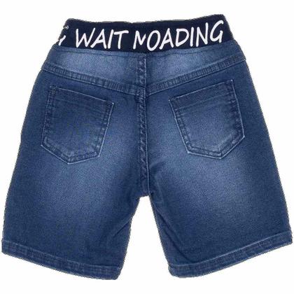 Imagem de Bermuda Menino Mania Kids em Malha Demin e Ribana