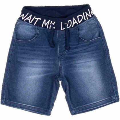 Imagem de Bermuda Menino Mania Kids em Malha Demin e Ribana