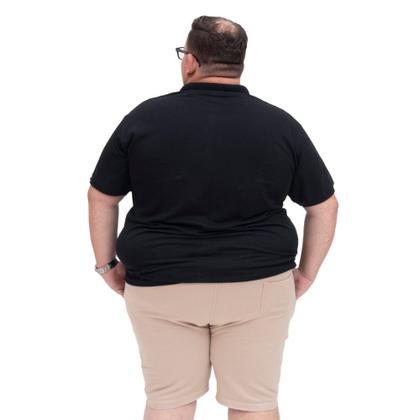Imagem de Bermuda Moletinho Plus Size Algodao Masculina Tamanho Especial Cordao Ajustavel Com Bolsos Macia
