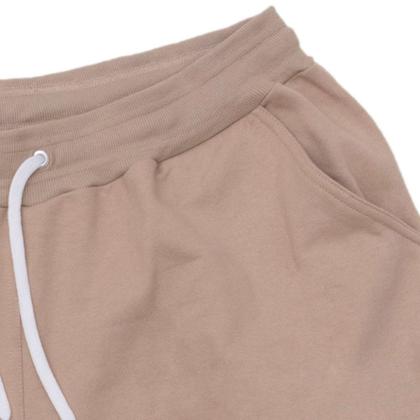 Imagem de Bermuda Moletinho Plus Size Algodao Masculina Tamanho Especial Cordao Ajustavel Com Bolsos Macia