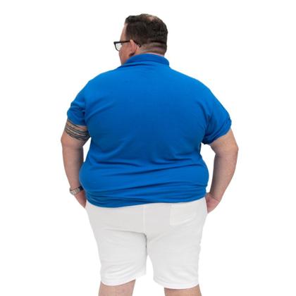 Imagem de Bermuda Moletinho Plus Size Algodao Masculina Tamanho Especial Cordao Ajustavel Com Bolsos Macia