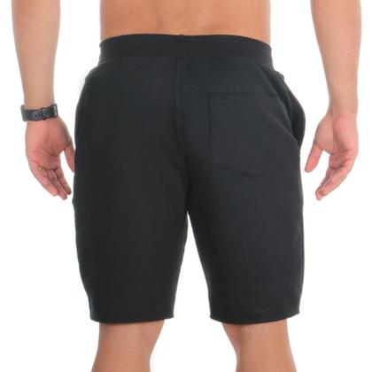 Imagem de Bermuda Moletinho Plus Size Algodao Masculina Tamanho Especial Cordao Ajustavel Com Bolsos Macia