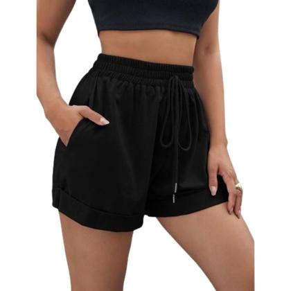 Imagem de Bermuda moletom feminino short curto moletom com bolso malha algodão tendencia