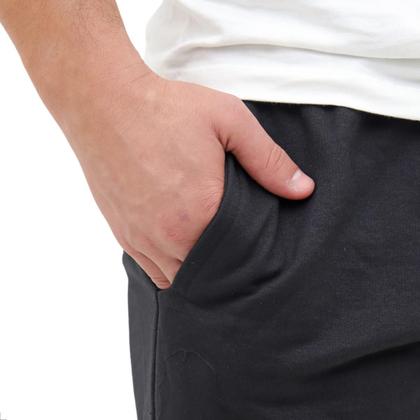 Imagem de Bermuda Moletom Masculina Básica Lisa Confortável 