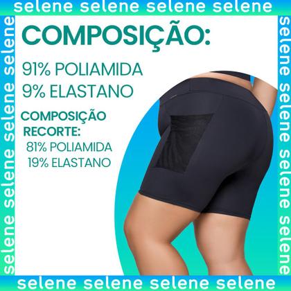 Imagem de Bermuda Para Academia Feminino Com Bolso Lateral Plus Size Sport Fitness Selene