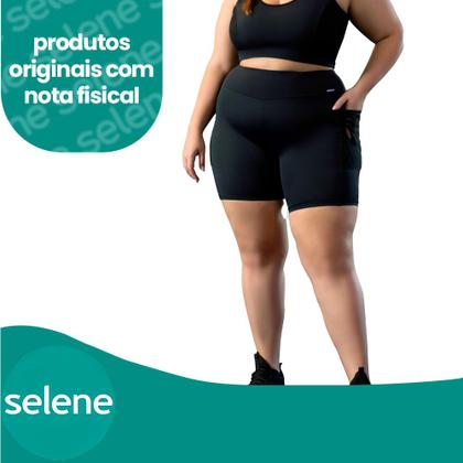 Imagem de Bermuda Para Academia Feminino Com Bolso Lateral Plus Size Sport Fitness Selene