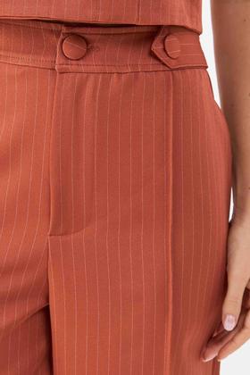 Imagem de Bermuda PKS Alfaiataria Risca Giz Terracota