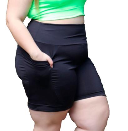 Imagem de Bermuda Plus Size Fitness Com Bolsos Laterais Feminina