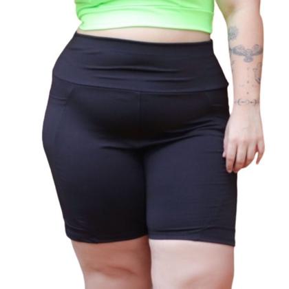 Imagem de Bermuda Plus Size Fitness Com Bolsos Laterais Feminina
