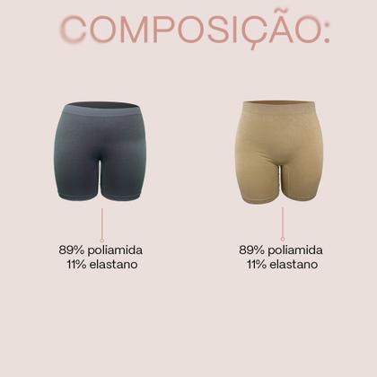 Imagem de Bermuda Plus Size Segunda Pele Cintura Alta Sem Costura