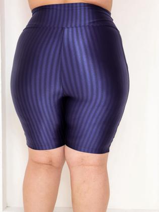 Imagem de Bermuda Poliamida 3D Plus Size Feminina com Bolso Funcional Moda Fitness para Treino Academia