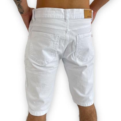 Imagem de Bermuda Sarja Masculina Com Lycra Premium Branca Nforc