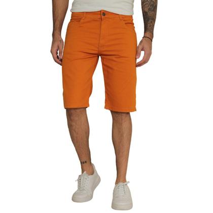 Imagem de Bermuda Sarja Masculina Slim Fit Com Elastano Coloridas