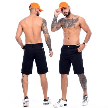 Imagem de Bermuda Sarja Tradicional Masculina preta - Icari