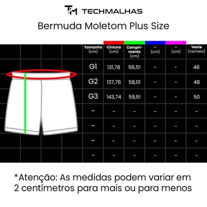 Imagem de Bermuda Shorts Masculino Moletinho Liso tamanho Grande