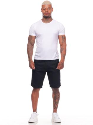 Imagem de Bermuda Social Masculina Sarja Skinny com Lycra