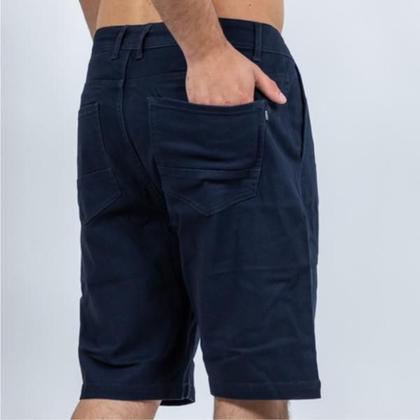 Imagem de Bermuda Social Shorts Uluwatu Sarja Masculina Nicoboco - Azul Marinho - Alta Qualidade