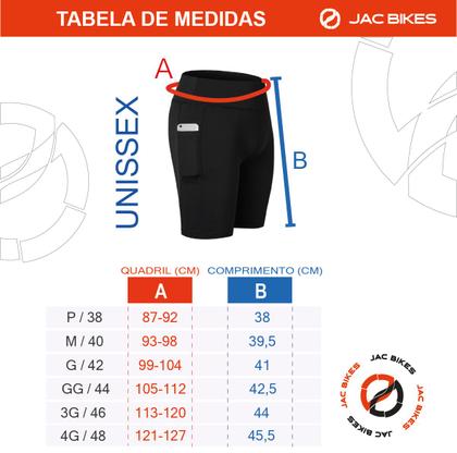 Imagem de Bermuda Unissex Uv+50 Ciclismo Fitness Com Bolso Mtb