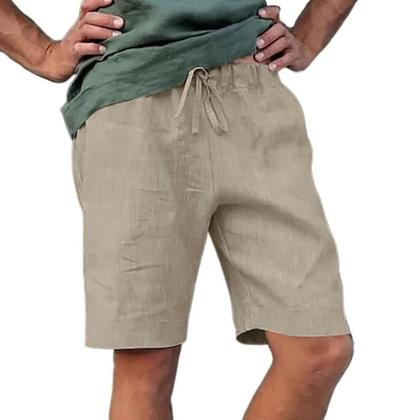 Imagem de Bermudas Casuais Masculinas De Algodão E Linho Respiráveis Para Praia, Academia E Basquete