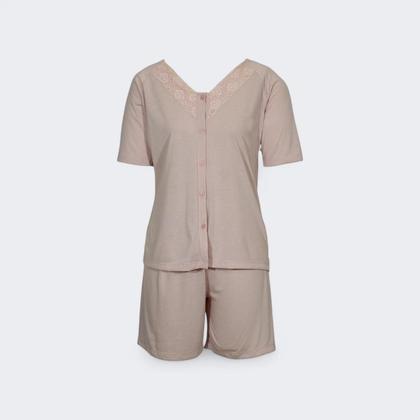 Imagem de Bermudoll Feminino Camisa com Botões E Detalhe de Renda