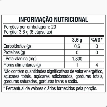 Imagem de Beta Alanina 500mg 120 Capsulas Vitafor