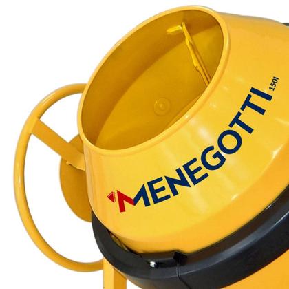 Imagem de Betoneira 150 L Monofásica 1/2CV 220V Prime com Kit de Segurança 15 Ciclos/Hora Menegotti