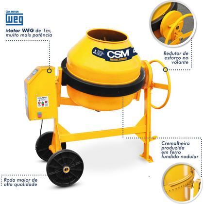 Imagem de Betoneira completa csm 200l monofasica 220v