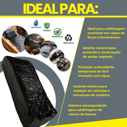 Imagem de Betume Piche Asfalto para Veda Laje Embarcação 3kg